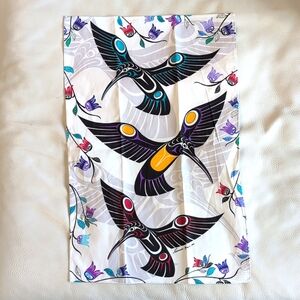 Cotton Kitchen Hummingbird Indigenous Design by Francis Horne Sr., Coast Salish